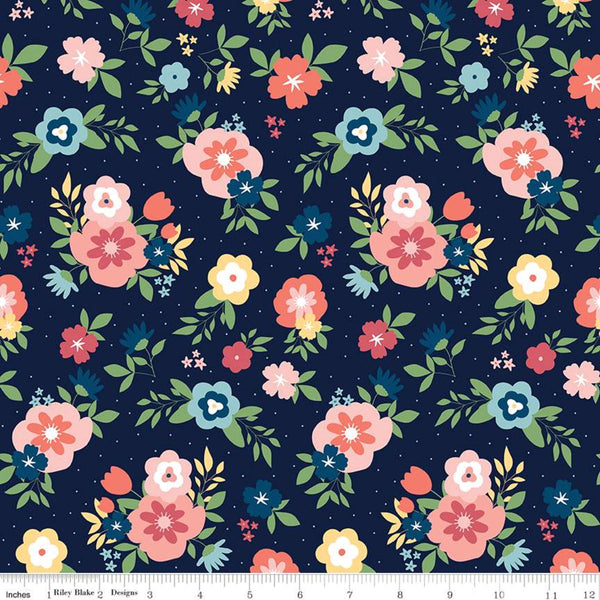 "Sew Much Fun" Main Navy from Echo Park Paper Co. for Riley Blake