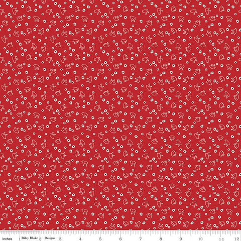 "Calico"- Chicks Schoolhouse Red by Lori Holt of Bee in My Bonnet for Riley Blake