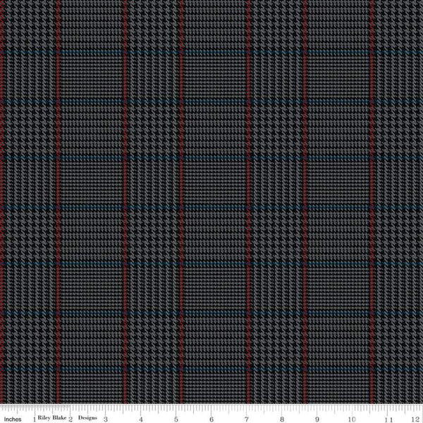 "All About Plaids" Tweed Black for Riley Blake