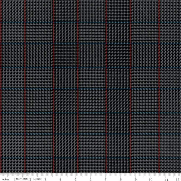 "All About Plaids" Tweed Black for Riley Blake
