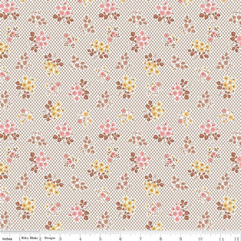 "Granny Chic"- Bouquet Brown by Lori Holt of Bee in My Bonnet for Riley Blake