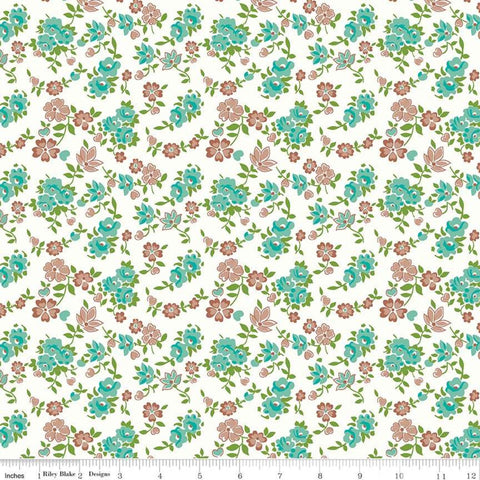 "Granny Chic"- Sheets Teal by Lori Holt of Bee in My Bonnet for Riley Blake