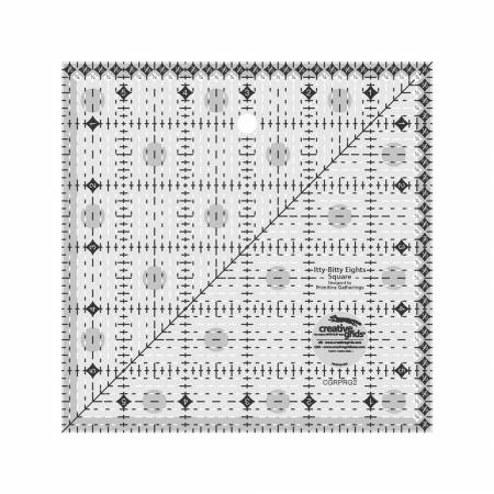 Creative Grids Itty-Bitty Eights Square Quilt Ruler 6in x 6in