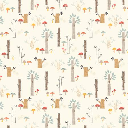 Designer Flannel Trees Cream for Riley Blake Designs