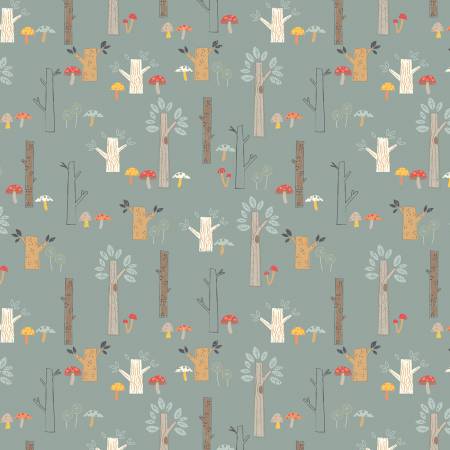 Designer Flannel Trees Teal for Riley Blake Designs
