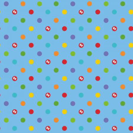 Designer Flannel Lets Play Dots Blue for Riley Blake Designs