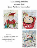 Teeny Tiny Collage Pattern Group #10 Santa Snowman Deer by Laura Heine