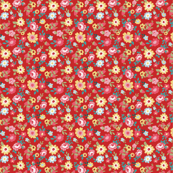 "HOPSCOTCH AND FRECKLES"-Hopscotch Red by Poppie Cotton