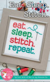 Eat. Sleep. Stitch. Repeat. Cross Stitch Pattern by Lori Holt of Bee in My Bonnet