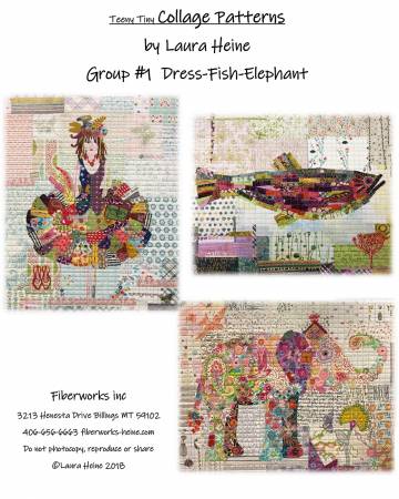 Teeny Tiny Collage Pattern Group 1 by Laura Heine