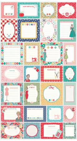 "My Happy Place" Label Panel by Lori Holt of Bee in My Bonnet for Riley Blake