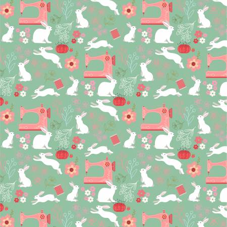 "Poppies Patchwork Club"-Mint Beatrix by Poppie Cotton