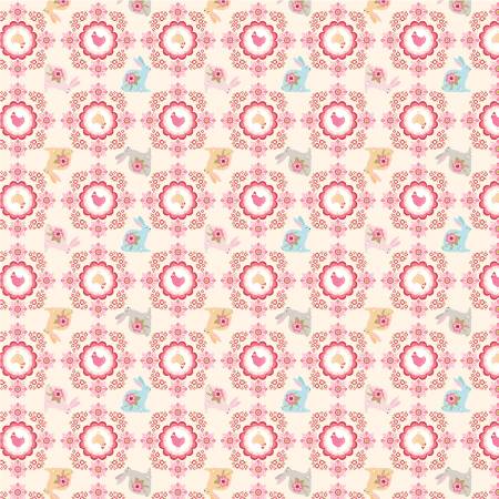 "Poppies Patchwork Club"-Cream Flopsy & Mopsy by Poppie Cotton