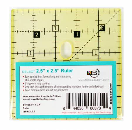 Quilter's Select Non-Slip Ruler 2-1/2in x 2-1/2in