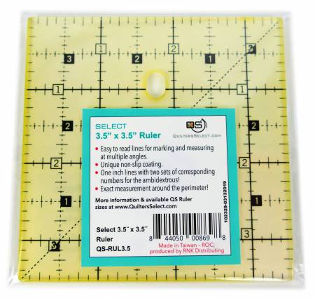 Quilter's Select Non-Slip Ruler 3-1/2in x 3-1/2in