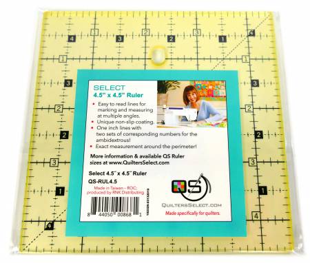 Quilter's Select Non-Slip Ruler 4-1/2in x 4-1/2in