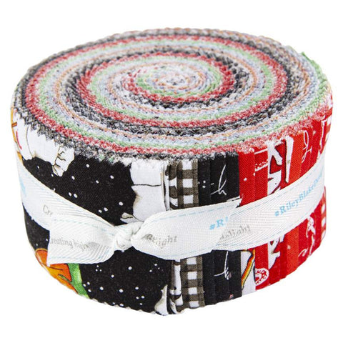 "Snow Sweet" 2 1/2" Rolie Polie by J. Wecker Frisch for Riley Blake