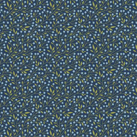 "Sunshine & Chamomile"-Navy Berry Thicket by Poppie Cotton