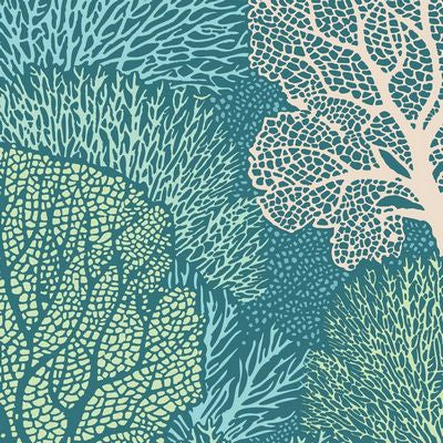 "Cotton Beach"- Coral Reef Teal by Tone Finnanger for Tilda