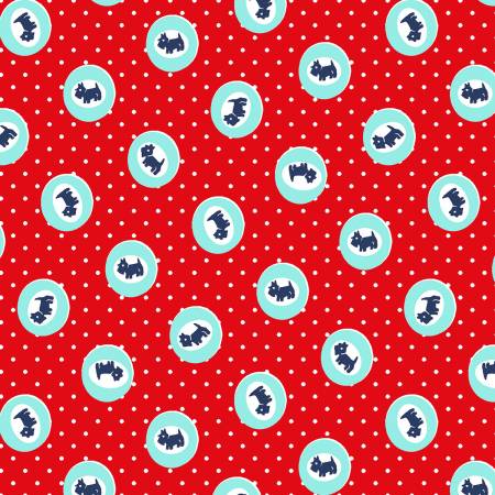 "Toy Box Miniatures 2"- Red Scotties by Sara Morgan from Washington Street Studio