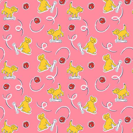 "Toy Box Miniatures 2"- Pink Dog & Bone by Sara Morgan from Washington Street Studio