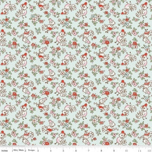 Little Dolly-Dolly Birds Blue by Elea Lutz for Penny Rose Fabrics