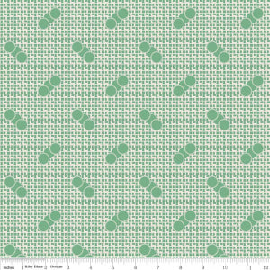 "Sorbet" Green Sorbet Spots by Leonie Bateman for Penny Rose Fabrics