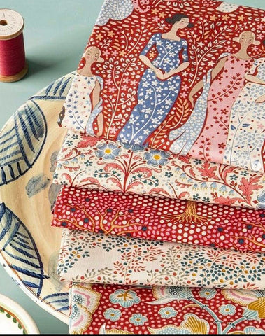 "Hometown"-Rust Fat Quarter Bundle-5 Fabrics