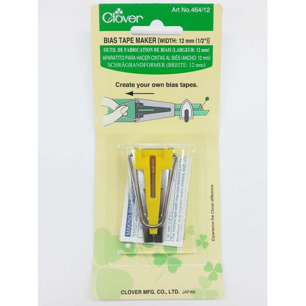 Clover 1/2" Bias Tape Maker 12mm Yellow