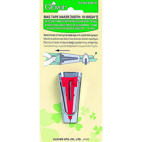 Clover 3/4"- 18 MM Bias Tape Maker-Red